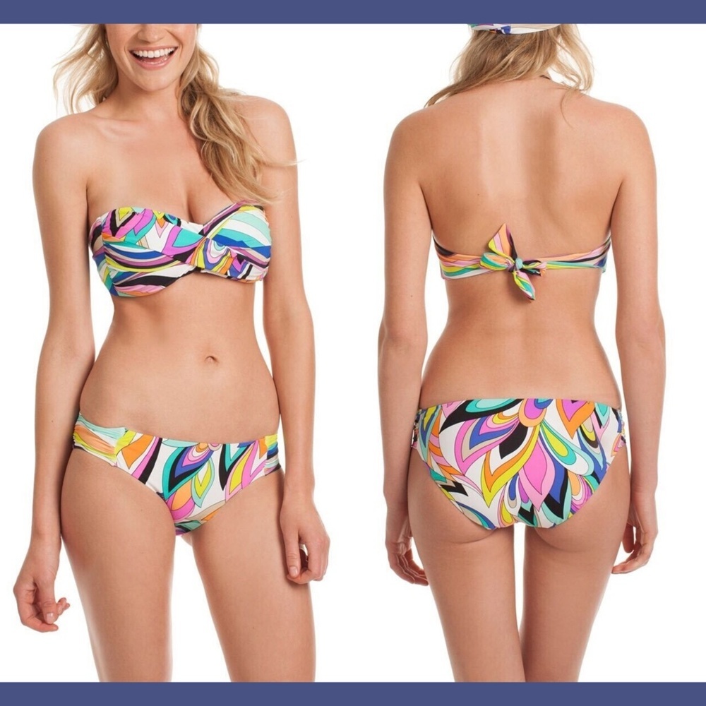 NEW 2PC Trina Turk 'St. Tropez' Twist Bandeau Top